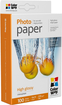 Papier fotograficzny ColorWay High Glossy 10x15 230 g/m² 100 szt. (6942941817177)