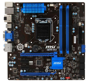 Материнська плата MSI H87M-G43 (H87M-G43) (s1150, Intel H87, ATX) Б/в
