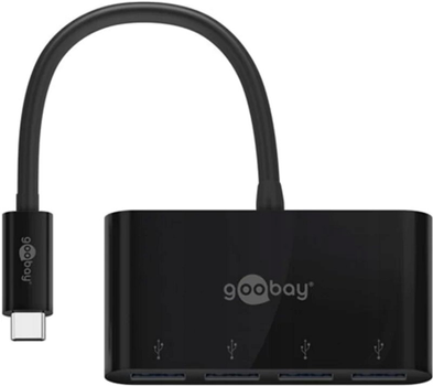 Adapter Goobay 4-Port USB-C Multiport Czarny (4040849610738)
