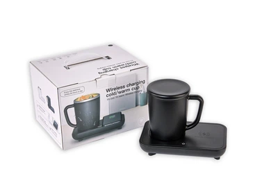 Чашка с подогревом smart cup нагрев и охлаждение напитков + беспроводная зарядка Черная
