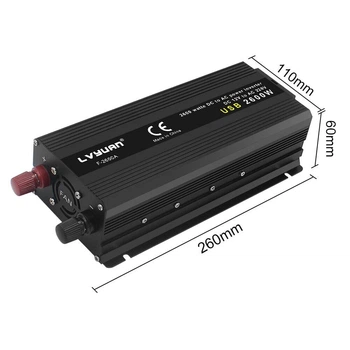 Інвертор Lvyuan на 2600W 12V- 220V 1300/2600W модифікована синусоіда