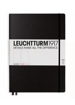 Блокнот Leuchtturm1917 Master Slim A4+, черный, чистые листы (330754)