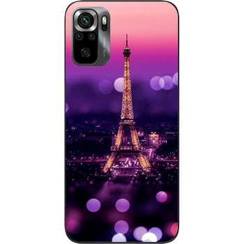 Силиконовый чехол SMTT для Xiaomi Poco M5s с картинкой Париж ночью