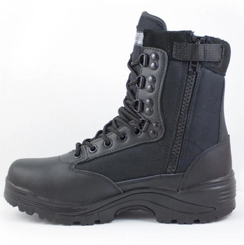 Тактические берцы Mil-Tec Tactical Boots With YKK Zipper Black Размер 41 (26,5 см) Waterproof со змейкой