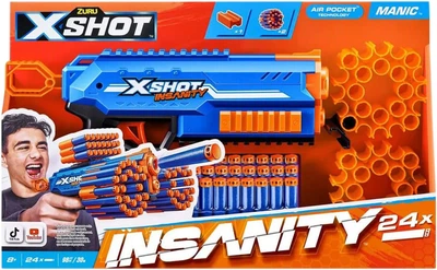 Швидкострільний бластер Zuru X-SHOT Insanity-Manic 24 патрона (36603R) (193052050342)