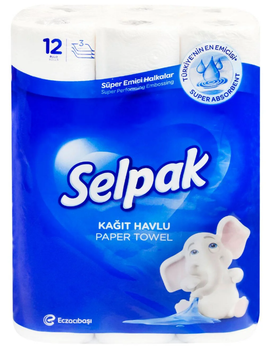 Рушники паперові Selpak 12 шт (8690530015050)