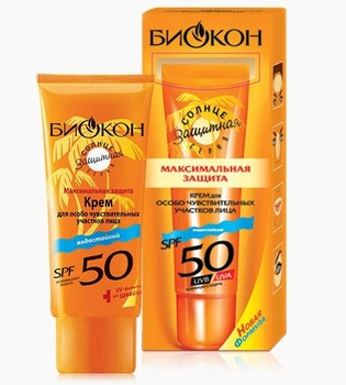 Крем для особливо чутливої шкіри лиця Біокон Максимальний захист SPF50 25 мл (4820008316257)