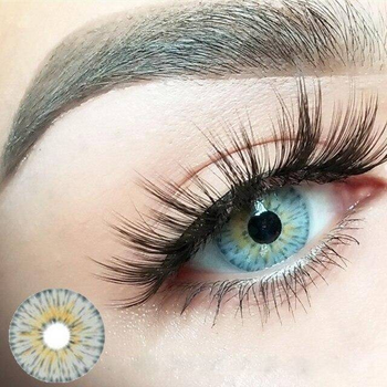 Лінзи кольорові Eyeshare без діоптрій сірі Gogh Gray + контейнер для зберігання