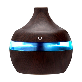 Зволожувач повітря аромадифузор з LED підсвічуванням 7 кольорів Mini USB Humidifier ароматизатор Коричневий
