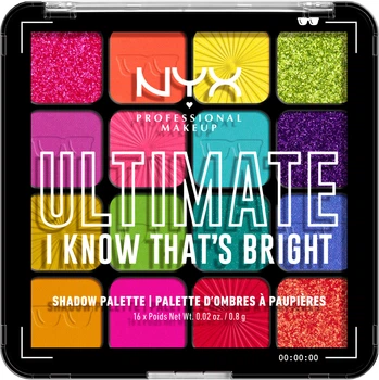 Палетка теней NYX Professional Makeup Ultimate Shadow Palette 04 I Know That's Bright 12.8 г (800897017651/800897246488)