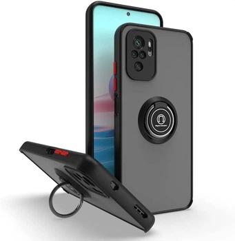Защитный чехол MatteLuxe Xiaomi Redmi Note 10 Pro (с кольцом) Black (34245-2B)
