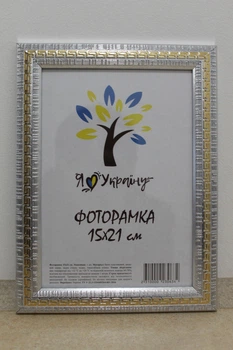 Фоторамка 15Х21, (А5), серебряный с золотой змейкой, 2416-120G
