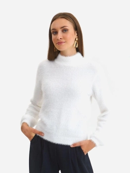 Sweter z golfem damski krótki Top Secret SGO0266BI 42 Biały (5903411542419)