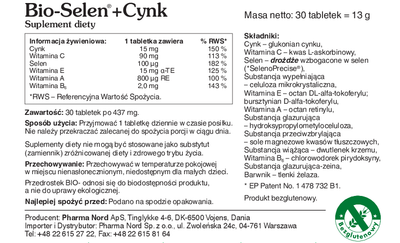 Біологічно активна добавка Pharma Nord Bio-Selen + Cynk 30 таблеток (5709976018105)