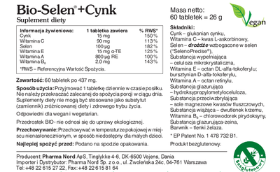 Біологічно активна добавка Pharma Nord Bio-Selen + Cynk 60 таблеток (5709976018204)