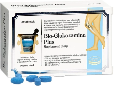 Біологічно активна добавка Pharma Nord Bio-Glukozamina Plus 60 таблеток (5709976478305)