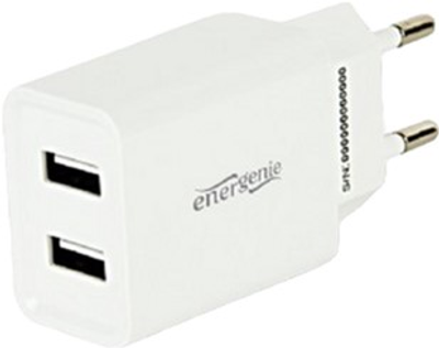 Ładowarka do telefonów Energenie 2 USB 2.1 A White (8716309111362)