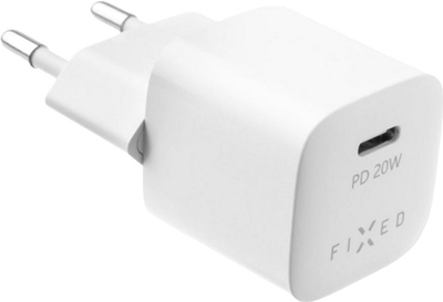 Зарядний пристрій для телефона Fixed Міні 20Вт + USB-C/USB-C Cable White (8591680137749)