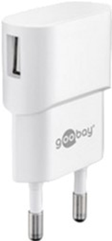 Зарядний пристрій для телефона Goobay USB 1 A White (4040849449482)