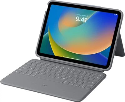 Etui na klawiaturę Logitech Rugged Folio do Apple iPad 10th Gen Oxford Grey (920-011206)