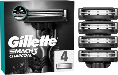 Змінні картриджі для гоління (леза) чоловічі Gillette Mach3 Charcoal 4 шт (8700216062701)