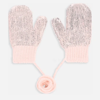 Дитячі демісезонні в'язані рукавиці для дівчат Coccodrillo Accessories Winter Girl ZC3360102AWG-007 XXS Рожеві (5904986214381)
