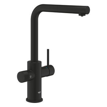 Змішувач для кухні GROHE Blue Pure Minta 30590KF0 під фільтр (осмос), phantom black чорний з висувним виливом