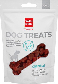 Лакомства для собак WAUDOG Treats Стоматологическая косточка со вкусом курицы маленькая 100 г (4453Collar)
