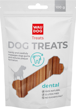 Лакомства для собак WAUDOG Treats Стоматологическая палочка со вкусом трески 100 г (4455Collar)