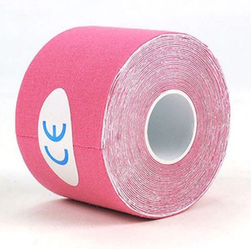 Кинезио тейп (кинезиологический тейп) Kinesiology Tape в коробке 5см х 5м розовый