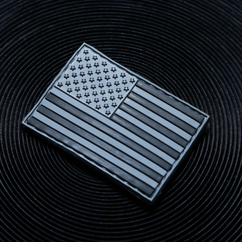 Тактический шеврон флаг USA (США) серый
