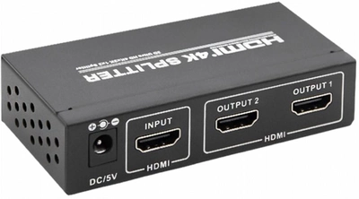 Rozdzielacz Qoltec Splitter HDMI v.2.0 1 x 2 aktywny (5901878523569)