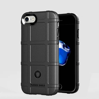 Противоударный чехол бампер Shield для iPhone 7 8 черный резиновый