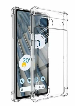 Противоударный силиконовый чехол бампер с усиленными углами для Google Pixel 7A прозрачный