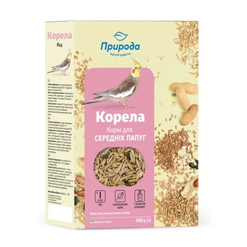 Корм для средних попугаев Природа Корела Йод 500 г (PR241081)
