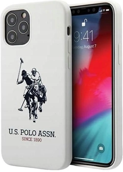 Панель U.S. Polo Assn Silicone Collection для Apple 12 Pro Max White (3700740491317)