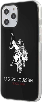 Панель U.S. Polo Assn Shiny Big Logo Collection для Apple iPhone 12 Pro Max Black (3700740487525)
