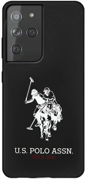 Etui U.S. Polo Assn Tricolor Embossed do Samsung Galaxy S21 Ultra Black (3700740497197)