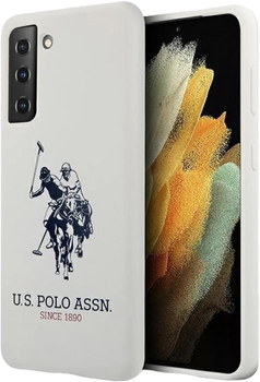 Панель U.S. Polo Assn Silicone Logo для Samsung Galaxy S21 Plus White (3700740497159)
