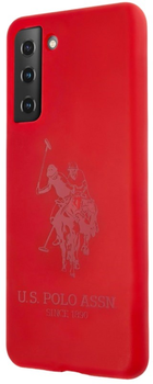 Etui U.S. Polo Assn Silicone On Tone do Samsung Galaxy S21 Plus Red (3700740497098)