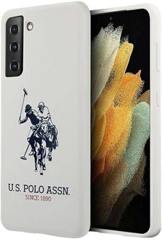 Панель U.S. Polo Assn Silicone Logo для Samsung Galaxy S21 White (3700740497142)