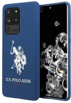 Панель U.S. Polo Assn Silicone Collection для Samsung Galaxy S20 Ultra Navy (3700740472866)