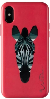 Панель Wilma Savanna Zebra для Apple iPhone X/Xs Red (7340098772490)