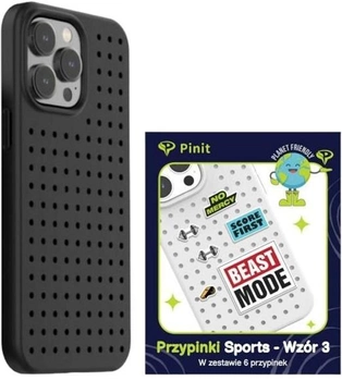 Etui Pinit Dynamic + Sports Pin Wzór 3 do Apple iPhone 14 Pro Black (5905359817413)