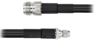 Kabel Qoltec Koncentryczny (N - żeński) - RP-SMA LMR400 3 m Czarny (5901878570273)