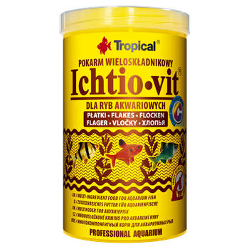 Корм Tropical Ichtio-Vit для всех аквариумных рыб хлопья 120 г.