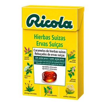 Льодяники Ricola без цукру зі швейцарськими травами 50 г (7610700901106)