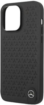 Etui Mercedes Leather Stars Pattern do Apple iPhone 14 Pro Max Black (3666339081614)