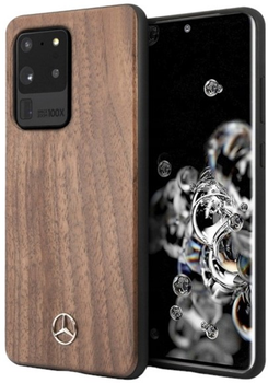 Etui Mercedes Wood Line Walnut do Samsung Galaxy S20 Ultra Brown (3700740473641)