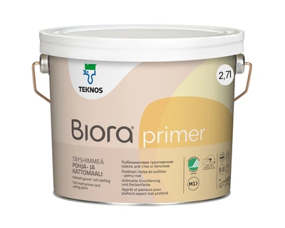 Грунт акрилатный TEKNOS BIORA PRIMER интерьерный белый 2,7л